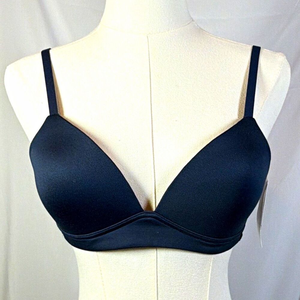 Maidenform Girl Women’s Blue Night Solid Molded Contour Bra Adjustable Straps